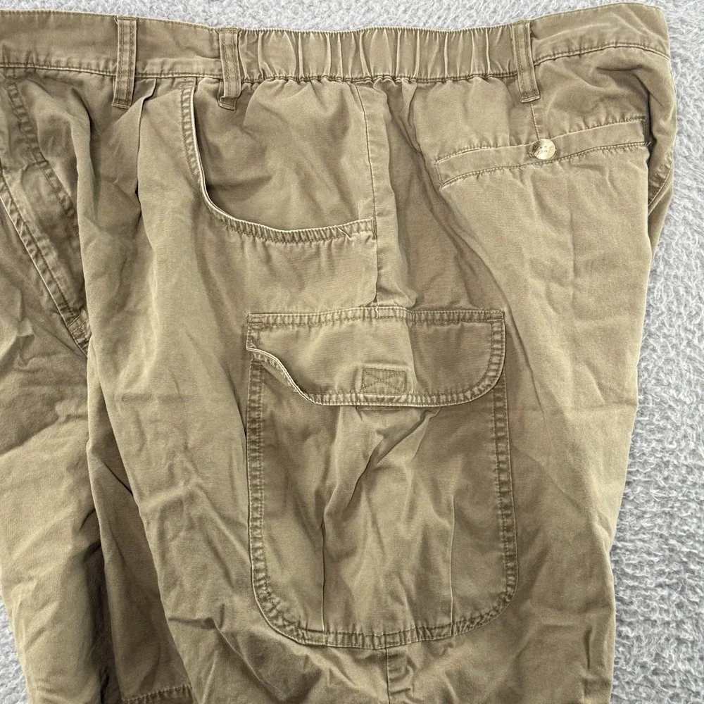 Columbia Mens Cargo Shorts 44 Khaki Beige Hiking Fishing Utility Cotton Canvas